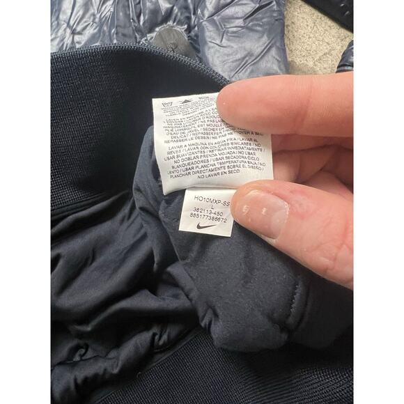 Nike Blue Windbreaker Men’s‎ Padded Nylon Blue Color block Men’s L Sample - Picture 9 of 10